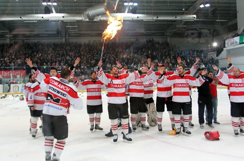Ice Hockey. Polska Liga Hokejowa. JKH GKS Jastrzebie - Comarch Cracovia Krakow. 29.03.2013