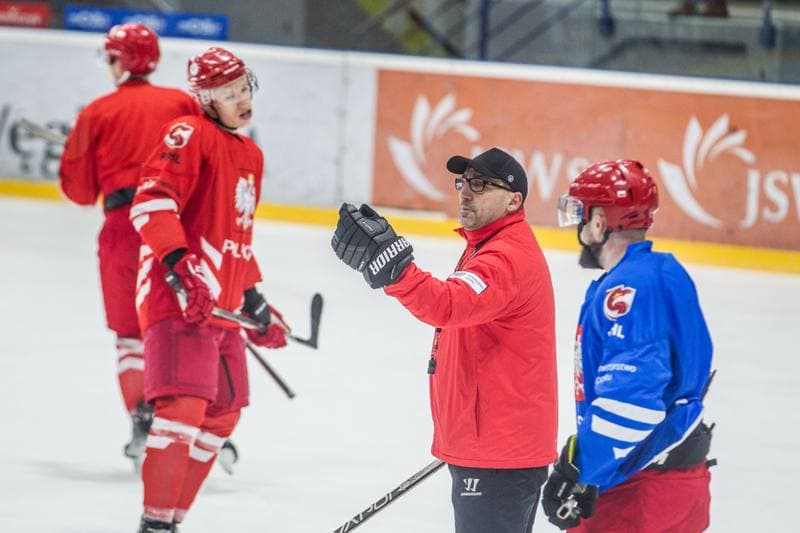Ice Hockey. Poland national team. Training. 06.04.2022