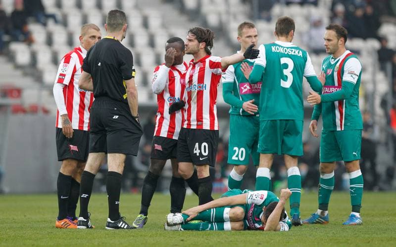 Football. T-Mobile Ekstraklasa. Cracovia Krakow - Slask Wroclaw. 02.03.2014