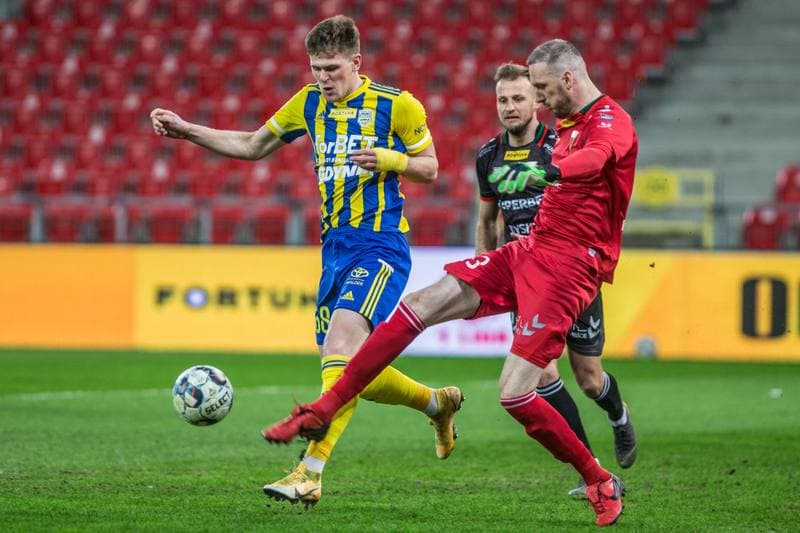 Football. Fortuna I Liga. GKS Tychy - Arka Gdynia. 07.04.2022