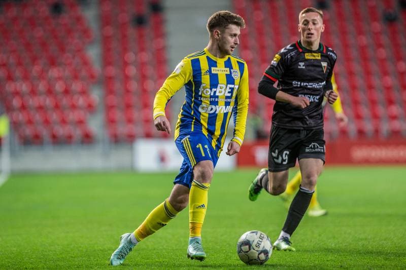 Football. Fortuna I Liga. GKS Tychy - Arka Gdynia. 07.04.2022