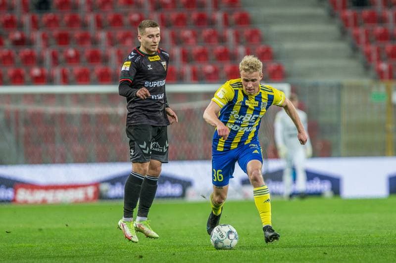Football. Fortuna I Liga. GKS Tychy - Arka Gdynia. 07.04.2022