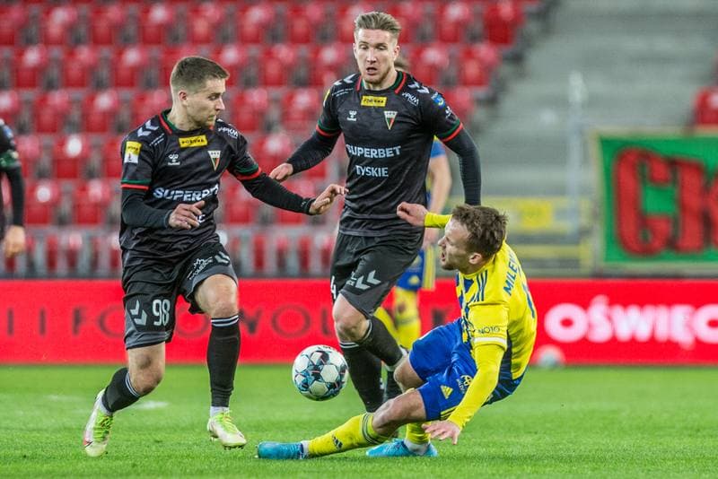Football. Fortuna I Liga. GKS Tychy - Arka Gdynia. 07.04.2022