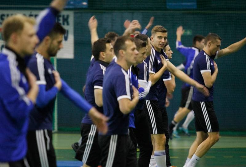 Football. Ruch Chorzow. Training. 05.01.2015