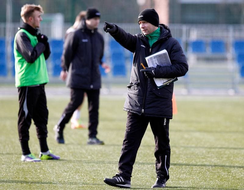 Football. GKS Katowice. Training. 03.02.2015