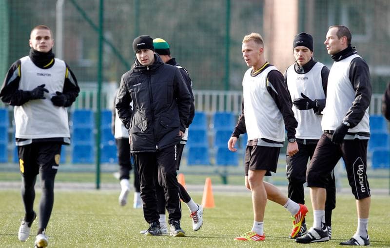 Football. GKS Katowice. Training. 03.02.2015