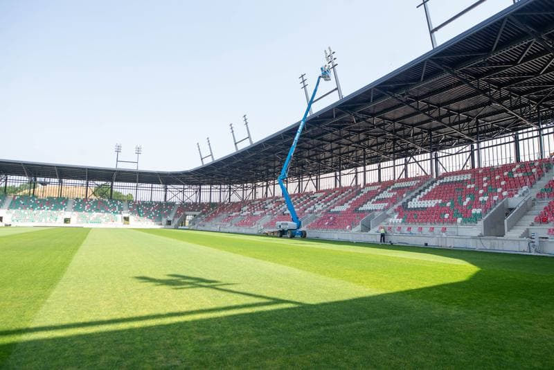 Football. Zaglebiowski Park Sportowy. Budowa obiektow. 29.06.2022