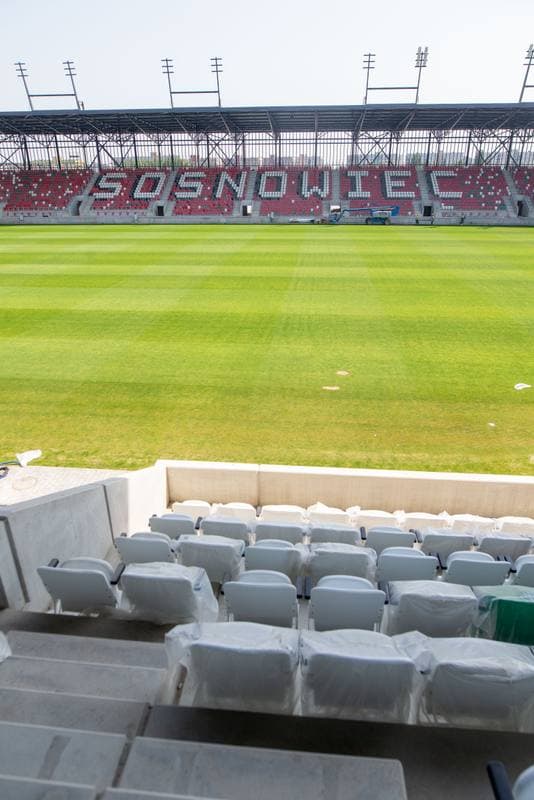 Football. Zaglebiowski Park Sportowy. Budowa obiektow. 29.06.2022