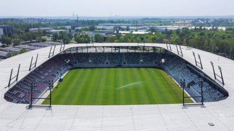 Football. Zaglebiowski Park Sportowy. Budowa obiektow. 29.06.2022