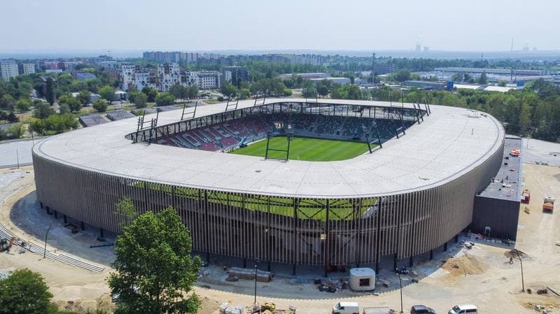 Football. Zaglebiowski Park Sportowy. Budowa obiektow. 29.06.2022