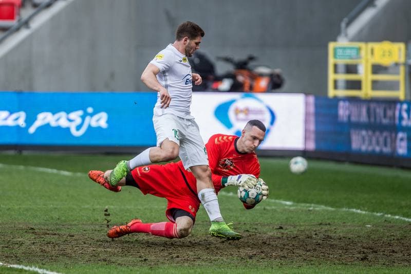 Football. Fortuna I Liga. GKS Tychy - Radomiak Radom. 20.04.2021