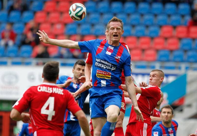 Football. T-Mobile Ekstraklasa. Piast Gliwice - Podbeskidzie Bielsko Biala. 26.04.2015