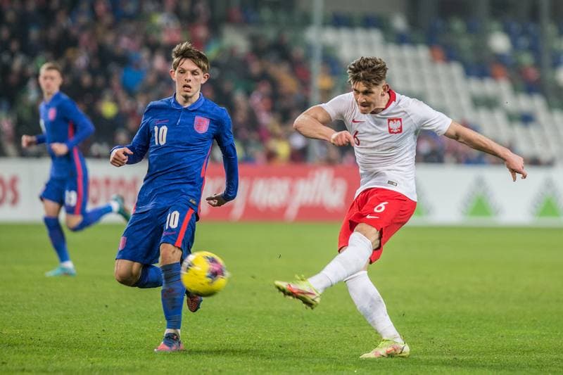 Football. UEFA Elite League. Poland - England. 25.03.2022