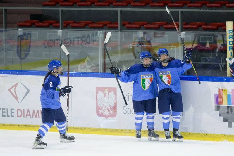 Ice Hockey. Women's World Championship Division 1 Group B. Italy - Korea. 14.04.2022
