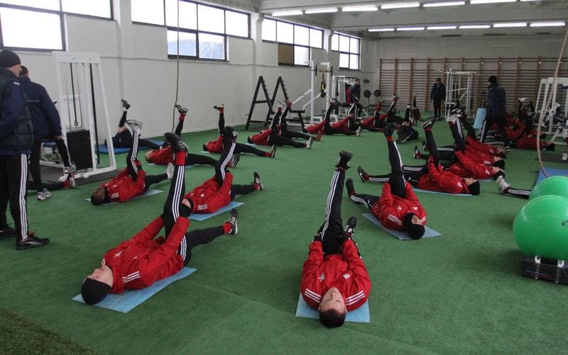 Football. Gornik Zabrze. Training. 19.02.2013
