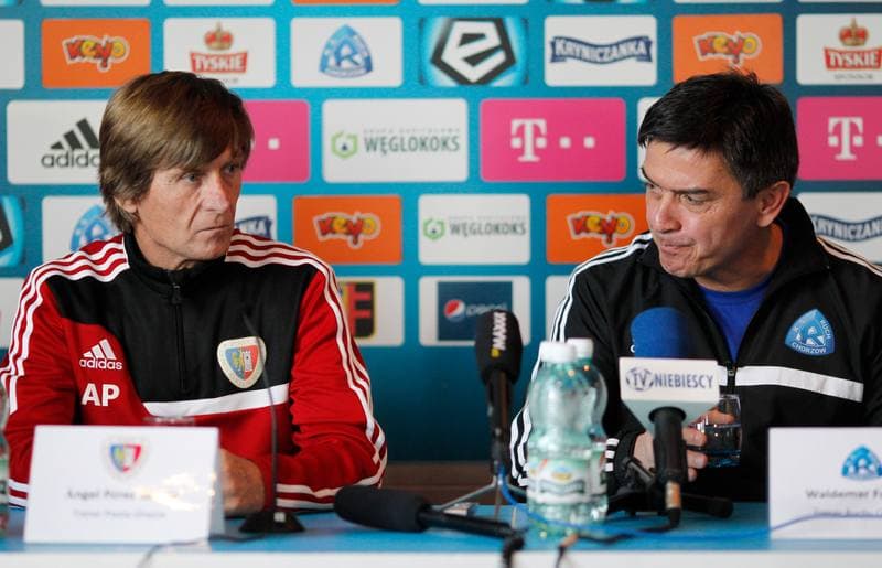 Football. Ruch Chorzow. Press Conference. 12.02.2015