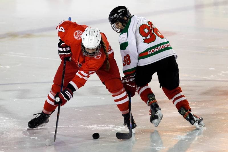 Ice Hockey. Slaska Liga Mlodzikow. UKS Zaglebie Sosnowiec - Reprezentacja Polski Kobiet. 13.09.2018