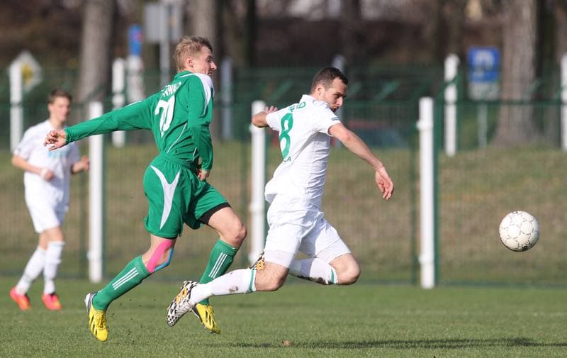 Football. III Liga Opolsko - Slaska. Grunwald Ruda Slaska - Rekord Bielsko Biala. 11.11.2014