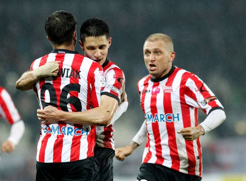 Football. T-Mobile Ekstraklasa. Cracovia Krakow - Piast Gliwice. 13.03.2015