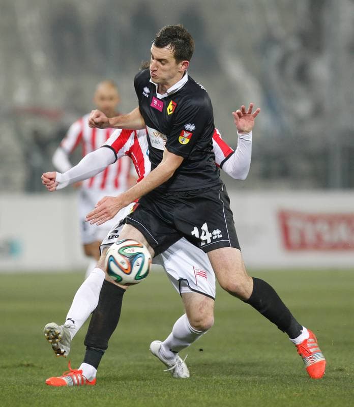 Football. T-Mobile Ekstraklasa. Cracovia Krakow - Jagiellonia Bialystok. 06.12.2014