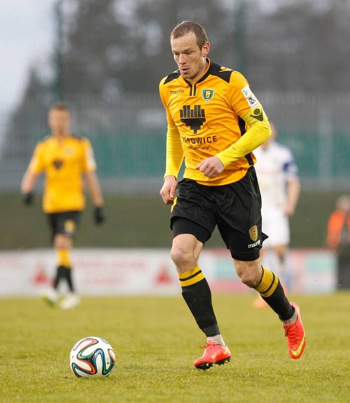 Football. I Liga. Wigry Suwalki - GKS Katowice. 04.04.2015