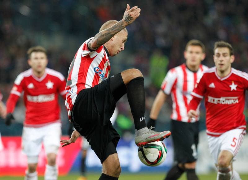 Football. PKO BP Ekstraklasa. Wisla Krakow - Cracovia Krakow. 29.11.2015