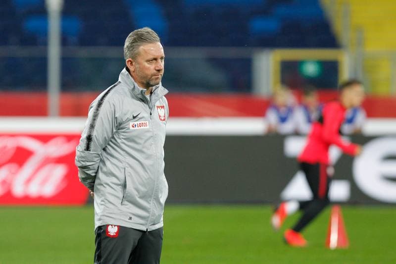 Football. Poland national team. Training. 10.10.2018
