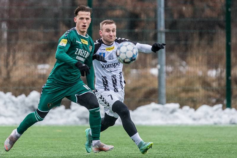 Football. Sparing. Zaglebie Sosnowiec - Sandecja Nowy Sacz. 28.01.2022