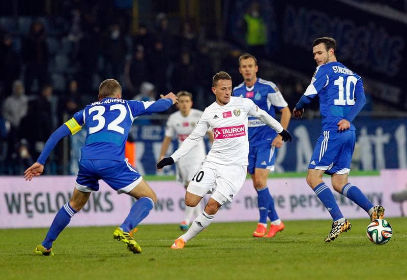 Football. T-Mobile Ekstraklasa. Ruch Chorzow - Slask Wroclaw. 21.11.2014