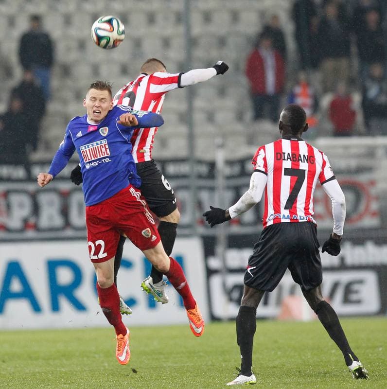 Football. T-Mobile Ekstraklasa. Cracovia Krakow - Piast Gliwice. 13.03.2015