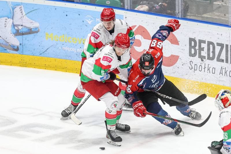Ice Hockey. Tauron Hokej Liga. EC Bedzin Zaglebie Sosnowiec - KH Energa Torun. 19.01.2025