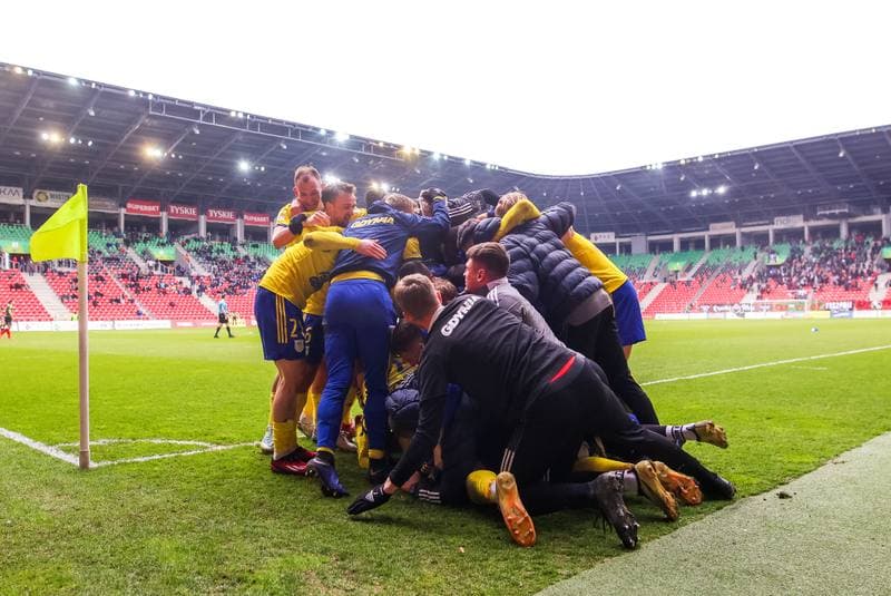 Football. Fortuna I Liga. GKS Tychy - Arka Gdynia. 08.04.2023