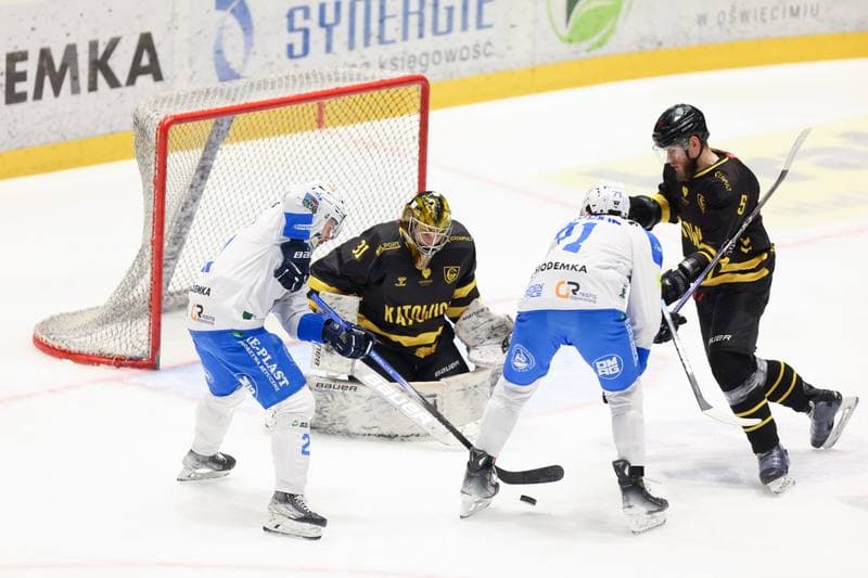 Ice Hockey. Tauron Hokej Liga. Re-Plast Unia Oswiecim - GKS Katowice. 01.02.2024