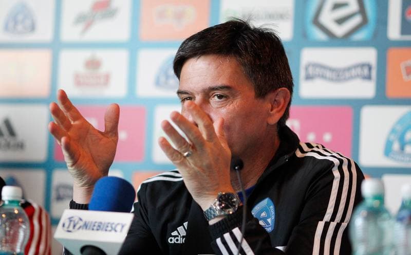 Football. Ruch Chorzow. Press Conference. 12.02.2015
