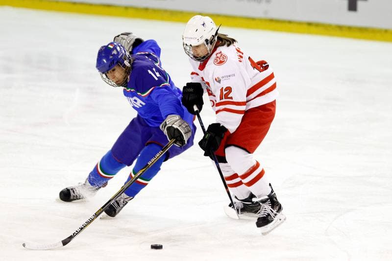 Ice Hockey. Women's World Championship. Poland - Italy. 11.04.2017