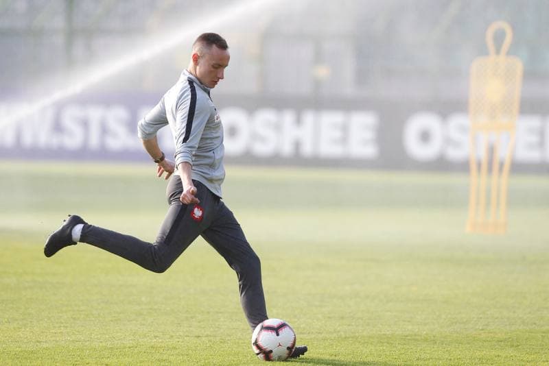 Football. Poland national team. Training. 08.10.2018
