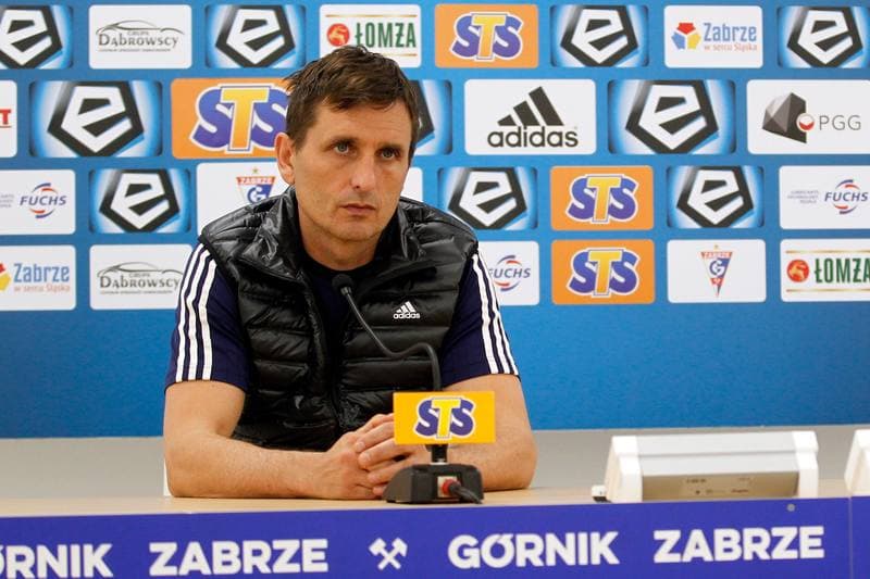 Football. Gornik Zabrze. Press Conference. 21.02.2019