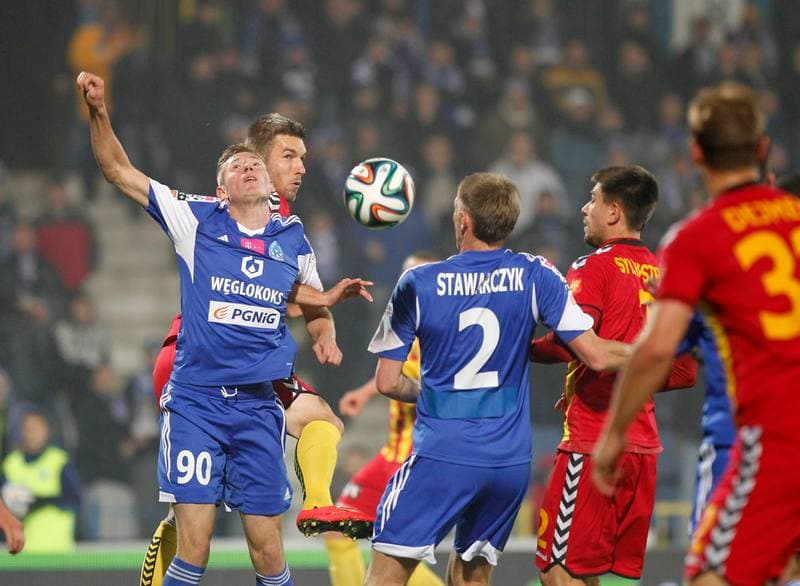 Football. T-Mobile Ekstraklasa. Ruch Chorzow - Korona Kielce. 27.10.2014