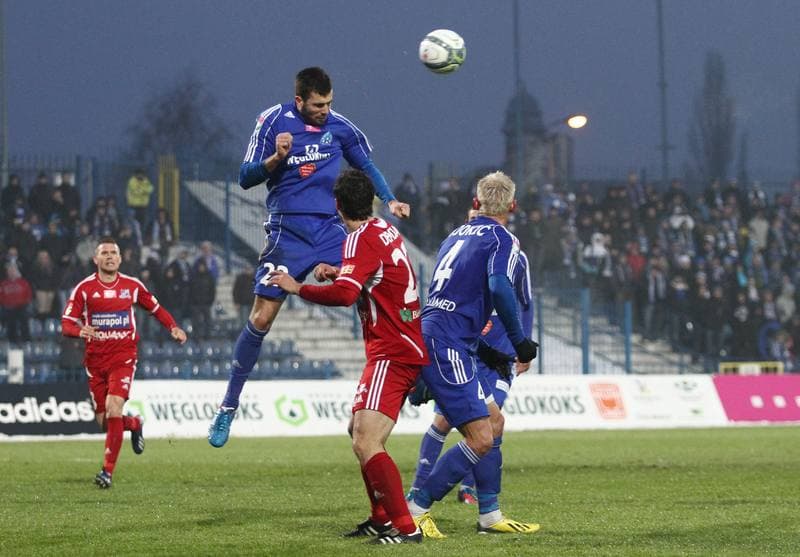 Football. T-Mobile Ekstraklasa. Ruch Chorzow - Podbeskidzie Bielsko-Biala. 05.04.2013