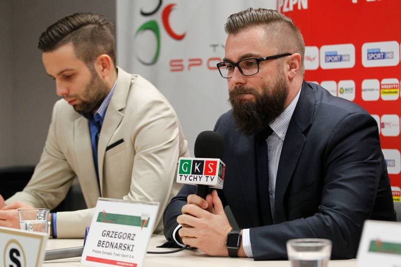 Football. GKS Tychy. Press Conference. 02.11.2016