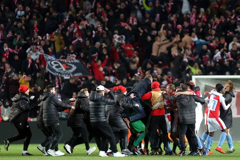 Football. UEFA Europa League. Slavia Prague - Sevilla FC. 14.03.2019