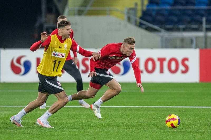 Football. Poland national team. Training. 21.03.2022