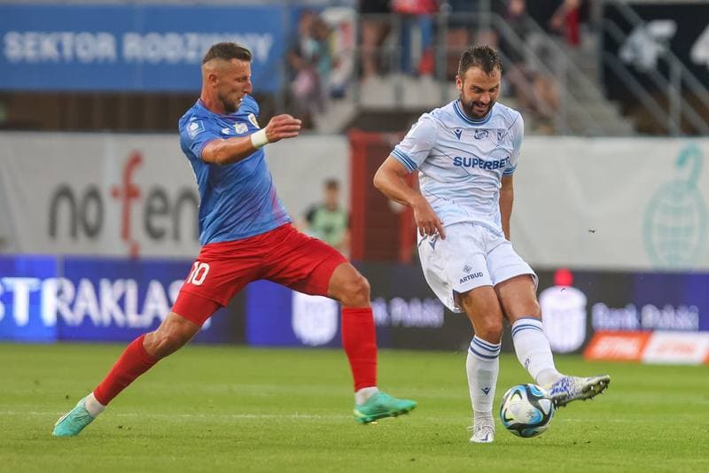 Football. PKO BP Ekstraklasa. Piast Gliwice - Lech Poznan. 22.07.2023