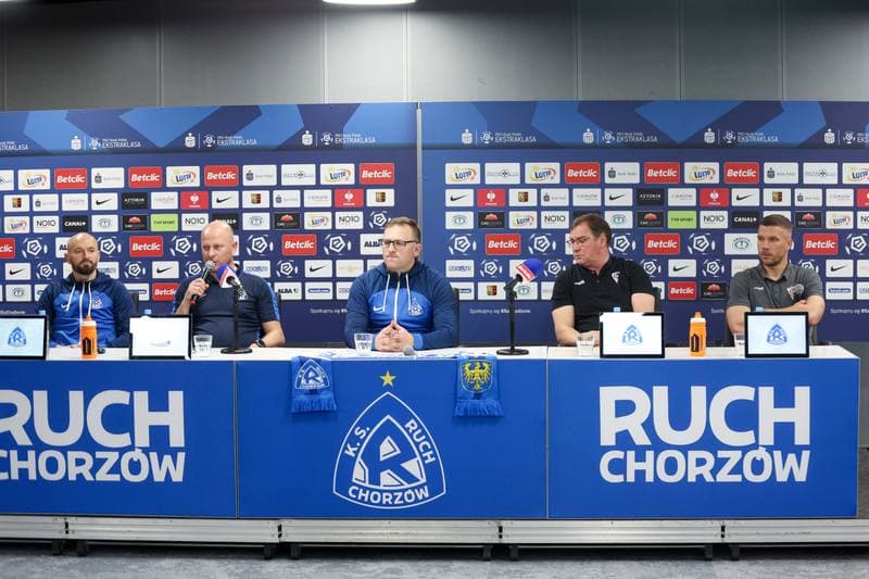 Football. Ruch Chorzow. Press Conference. 14.03.2024