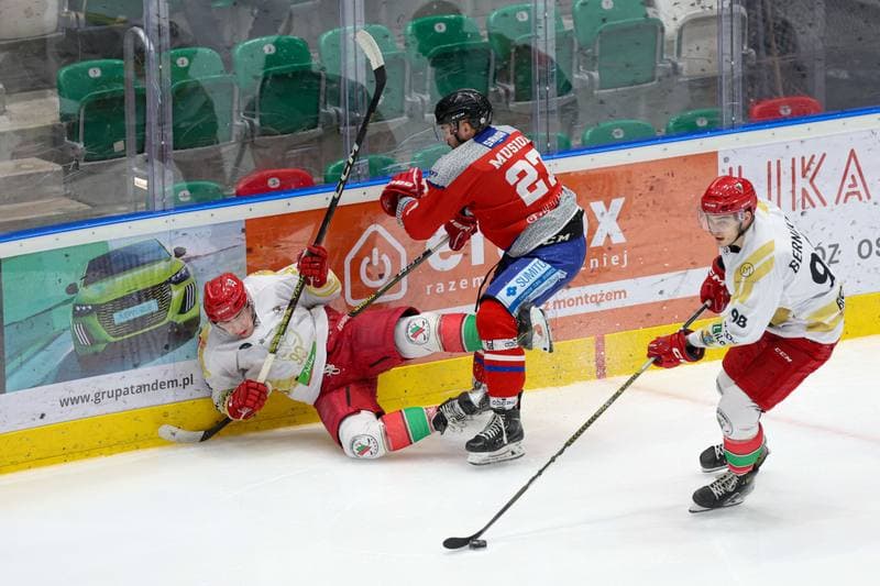 Ice Hockey. Tauron Hokej Liga. Zaglebie Sosnowiec - Marma Ciarko STS Sanok. 23.02.2024