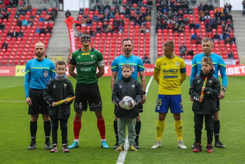 Football. Fortuna I Liga. GKS Tychy - Arka Gdynia. 08.04.2023