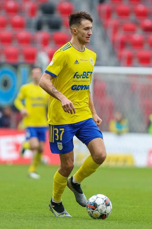 Football. Fortuna I Liga. GKS Tychy - Arka Gdynia. 08.04.2023