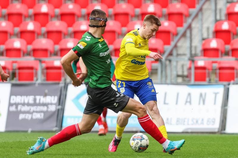 Football. Fortuna I Liga. GKS Tychy - Arka Gdynia. 08.04.2023