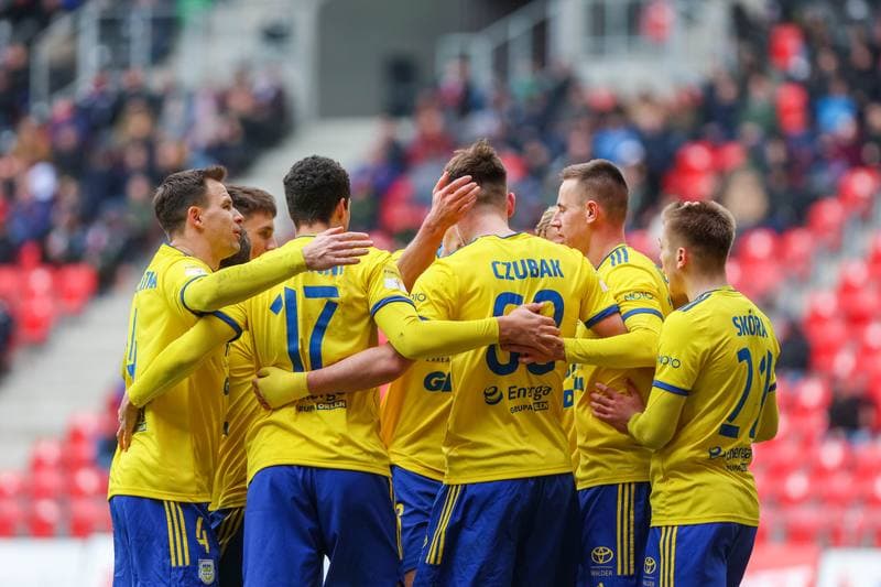 Football. Fortuna I Liga. GKS Tychy - Arka Gdynia. 08.04.2023