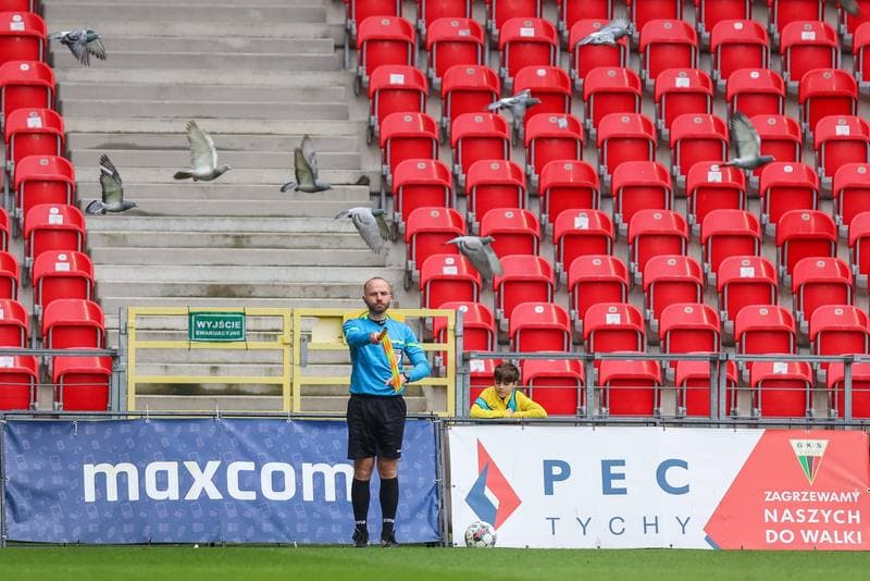 Football. Fortuna I Liga. GKS Tychy - Arka Gdynia. 08.04.2023